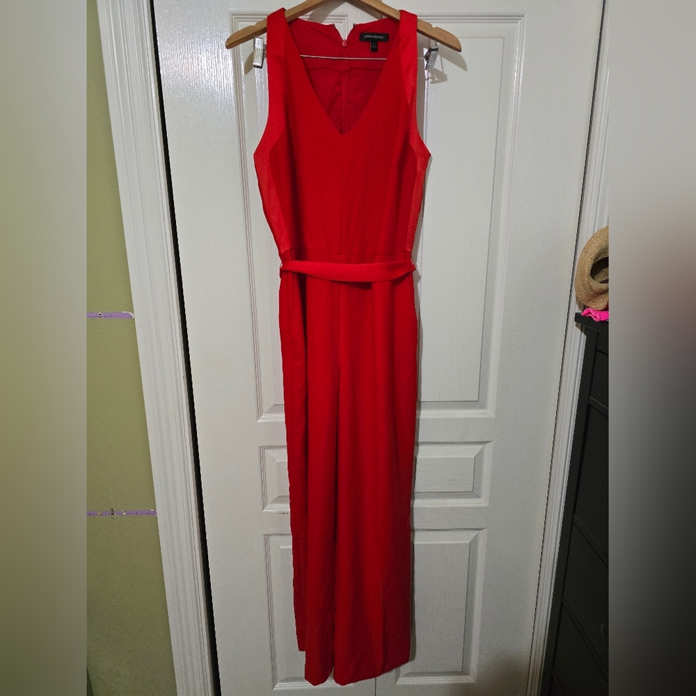 Banana Republic Red Jumpsuit
